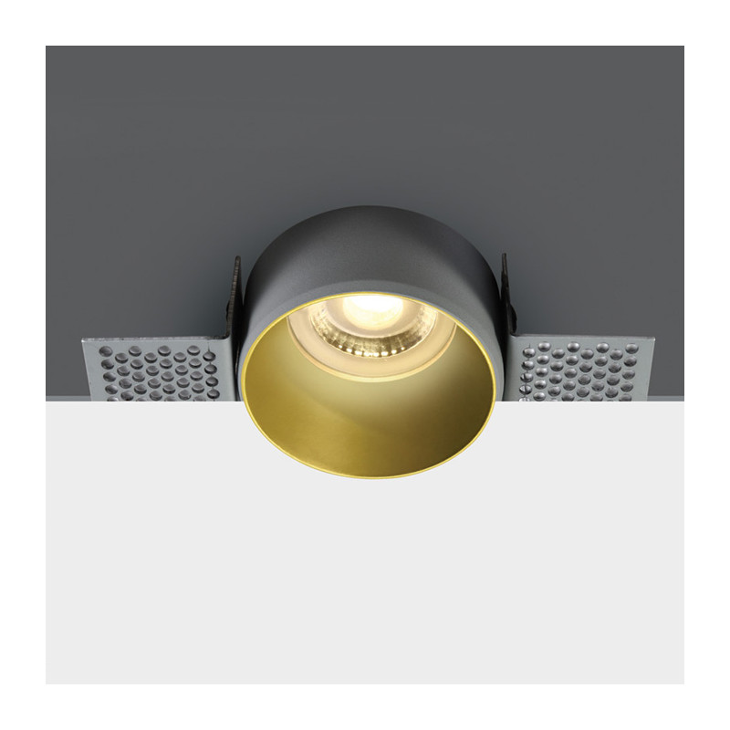 10105TR/BS mosiężny wpust z oprawką GU10 MR16 50W dark light puszka montażowa