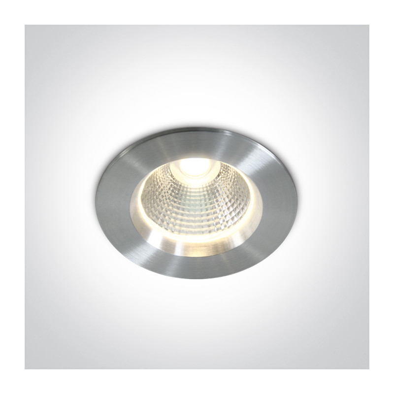 10105W/AL/W aluminiowy wpust LED IP44 3000K 5W nieściemnialny zasilacz LED w komplecie