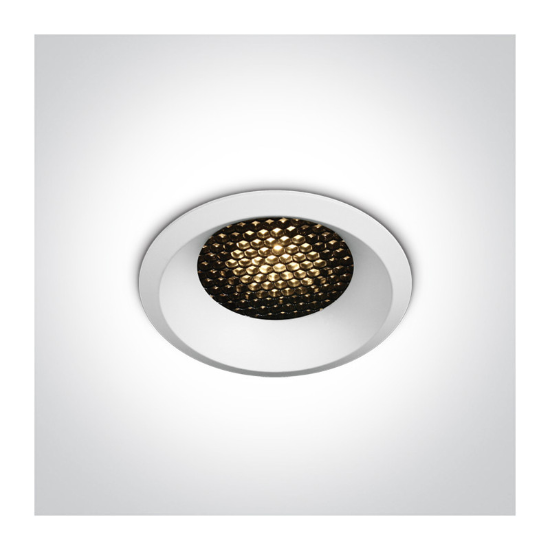 10106DH/W/W biały wpust COB LED o strukturze plastra miodu 3000K 6W dark light wymagany zasilacz 350mA