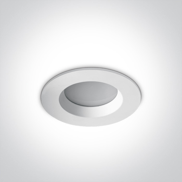 10107B/W/C biała oprawa typu downlight do wbudowania LED IP54 4000K 7W nieściemnialny zasilacz LED w komplecie