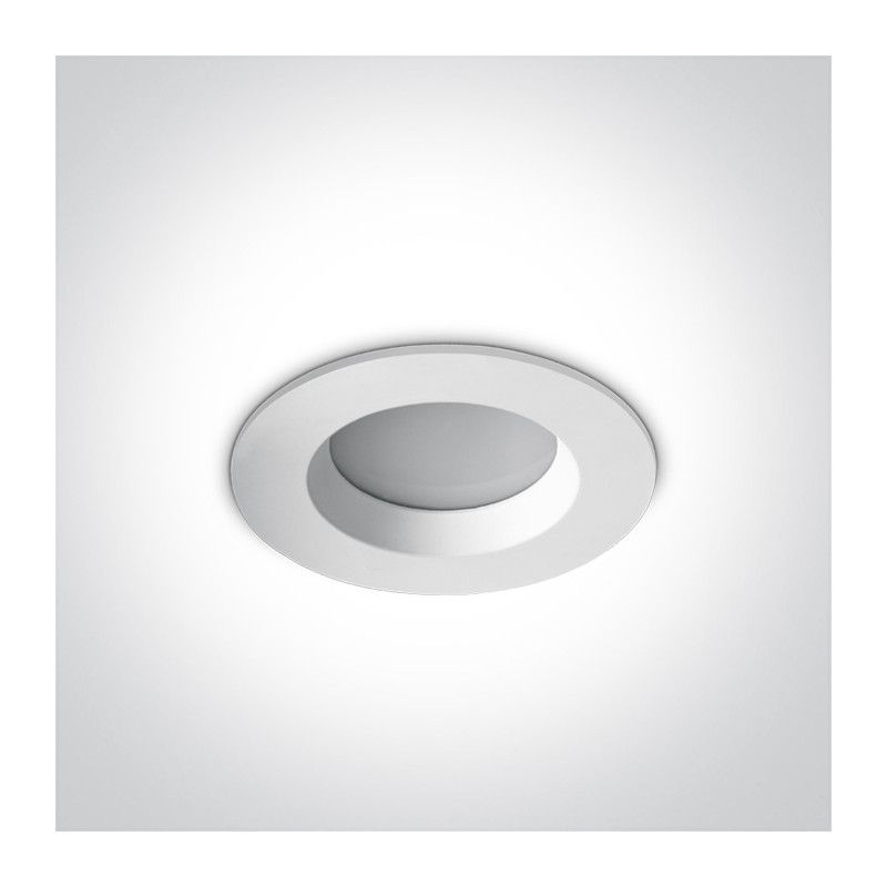 10107B/W/C biała oprawa typu downlight do wbudowania LED IP54 4000K 7W nieściemnialny zasilacz LED w komplecie