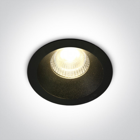 10107DC/B/W czarny wpust COB LED 3000K 7W dark light nieściemnialny zasilacz LED w zestawie