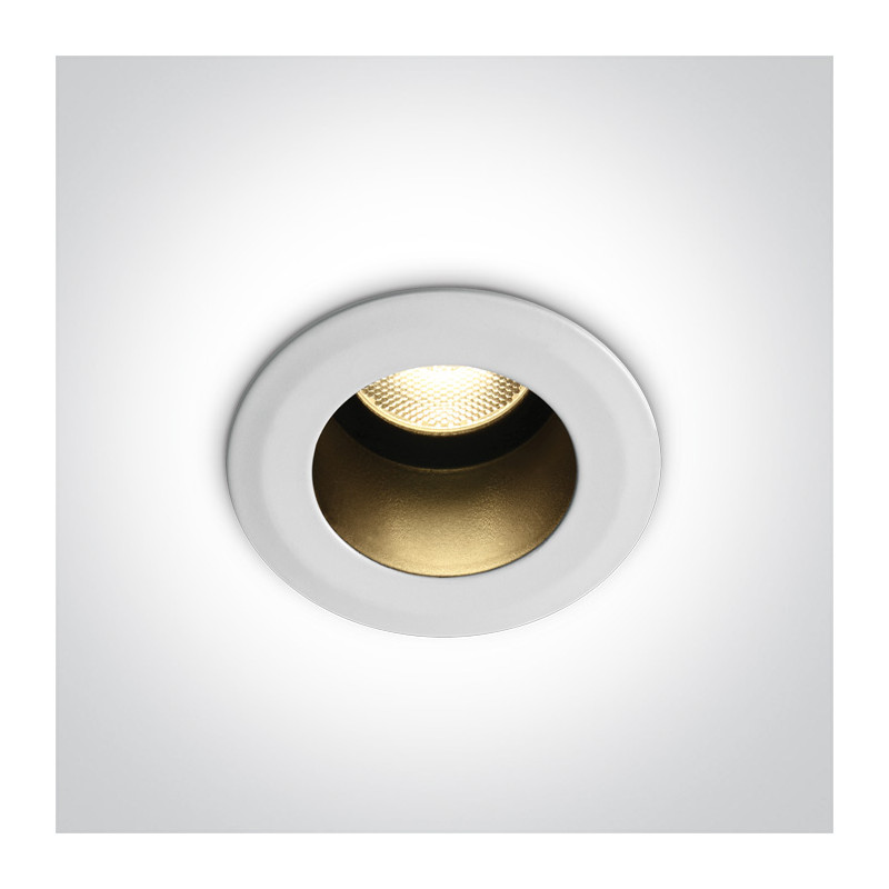 10107DL/W/W biały wpust COB LED IP44 3000K 7W dark light wymagany zasilacz 700mA