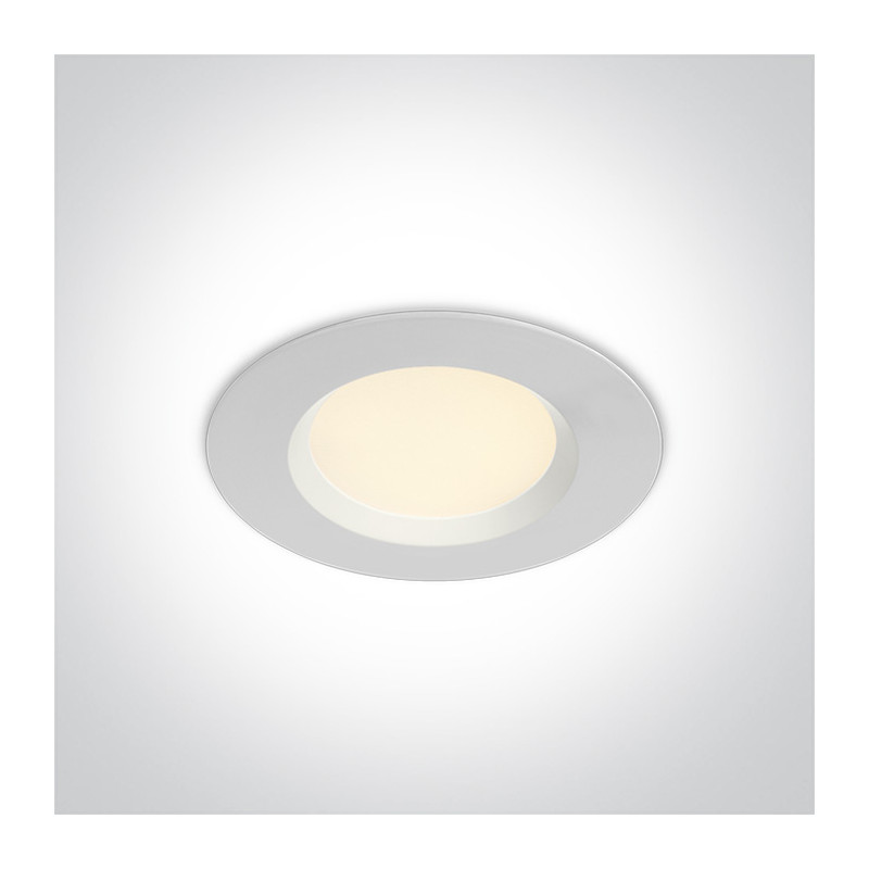 10107UV/W biała wpuszczana oprawa typu downlight SMD LED UGR19 IP44 z regulacją CCT 3000K-4000K-6000K 7W zasilacz 200mA w zestaw