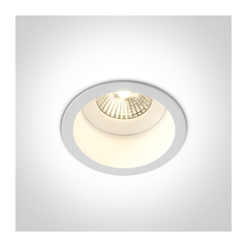 10107WD/W/C biały wpust COB LED IP54 4000K 7W dark light wymagany zasilacz 700mA
