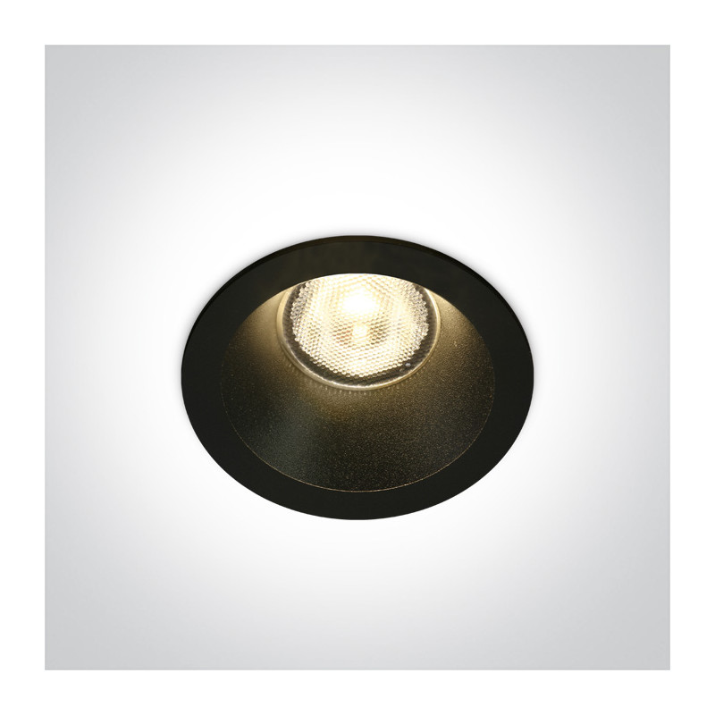 10107WP/B/W czarny wpust COB LED IP44 3000K 7W dark light wymagany zasilacz 700mA