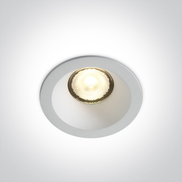 10107WP/W/W biały wpust COB LED IP44 3000K 7W dark light wymagany zasilacz 700mA