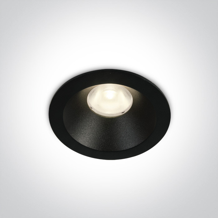 10108D/B/W czarny wpust COB LED 3000K 8W dark light nieściemnialny zasilacz LED w zestawie