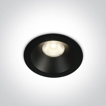 10108D/B/W czarny wpust COB LED 3000K 8W dark light nieściemnialny zasilacz LED w zestawie