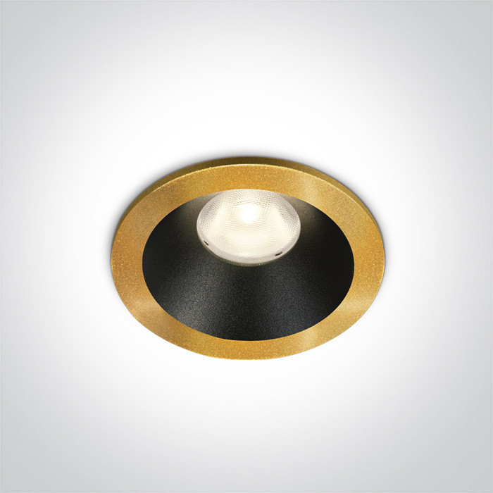 10108D/BS mosiężny wpust COB LED 3000K 8W dark light nieściemnialny zasilacz LED w zestawie