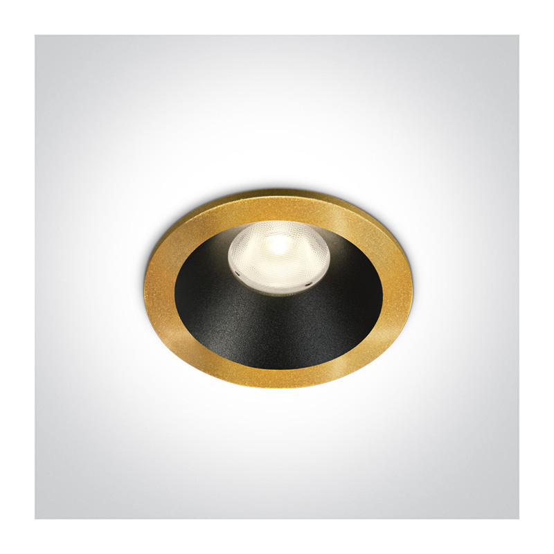 10108D/BS mosiężny wpust COB LED 3000K 8W dark light nieściemnialny zasilacz LED w zestawie