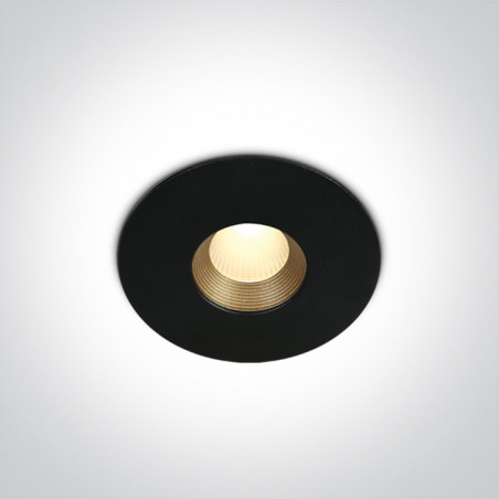 10108H/B/W czarny wpust COB LED IP54 3000K 8W dark light nieściemnialny zasilacz LED w zestawie