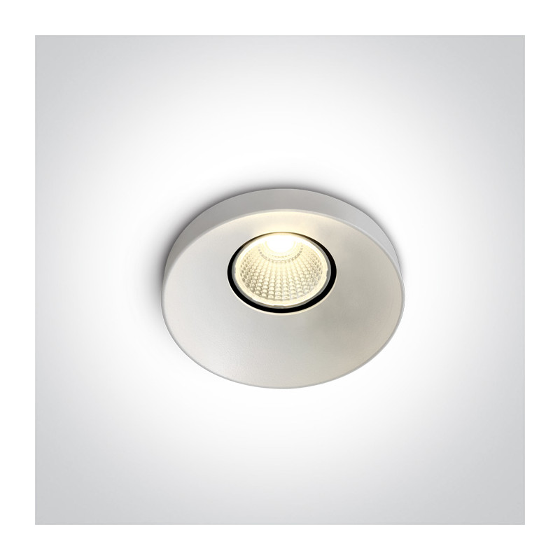 10108R/W/W biały wpust COB LED 3000K 8W nieściemnialny zasilacz LED w komplecie