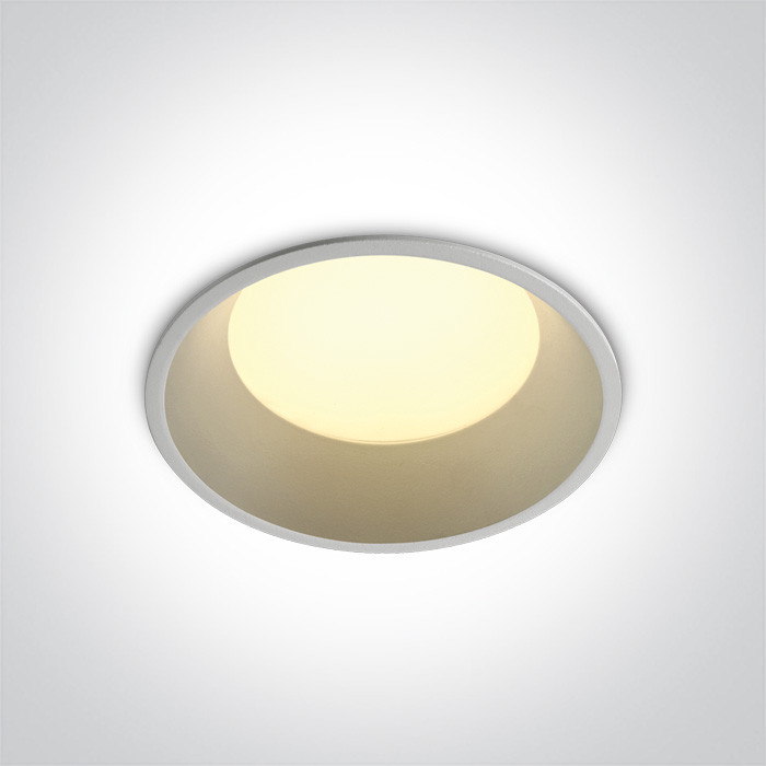10109D/W/W biały downlight LED 3000K 9W dark light nieściemnialny zasilacz LED 300mA w komplecie