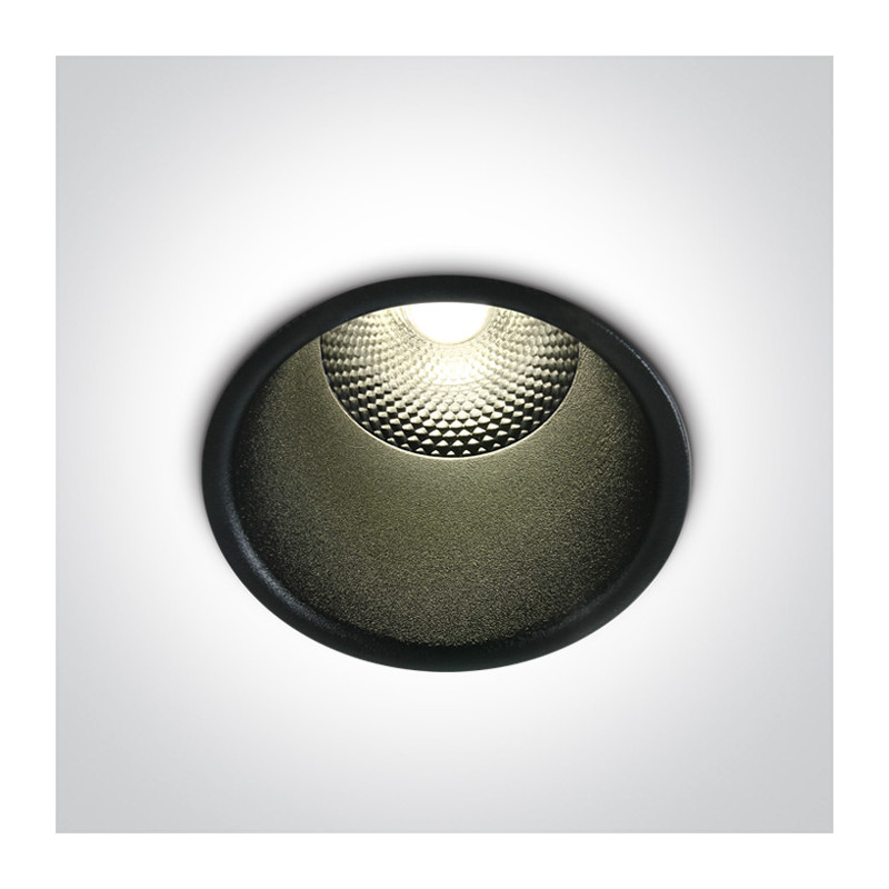 10110FD/B/W czarny wpust COB LED 3000K 10W nieściemnialny zasilacz LED w komplecie