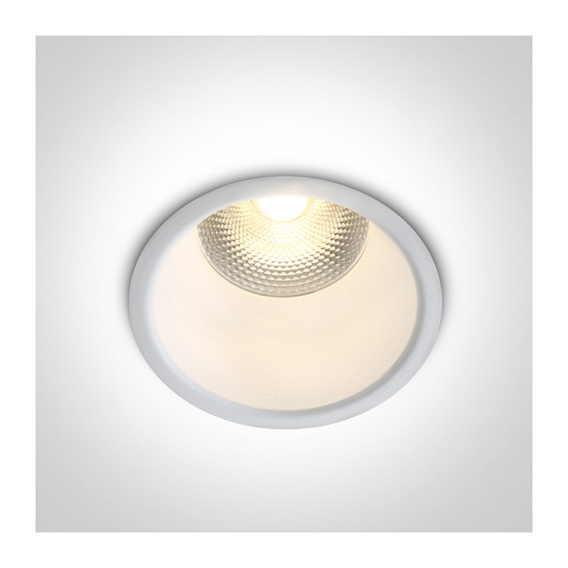 10110FD/W/W biały wpust COB LED 3000K 10W nieściemnialny zasilacz LED w komplecie