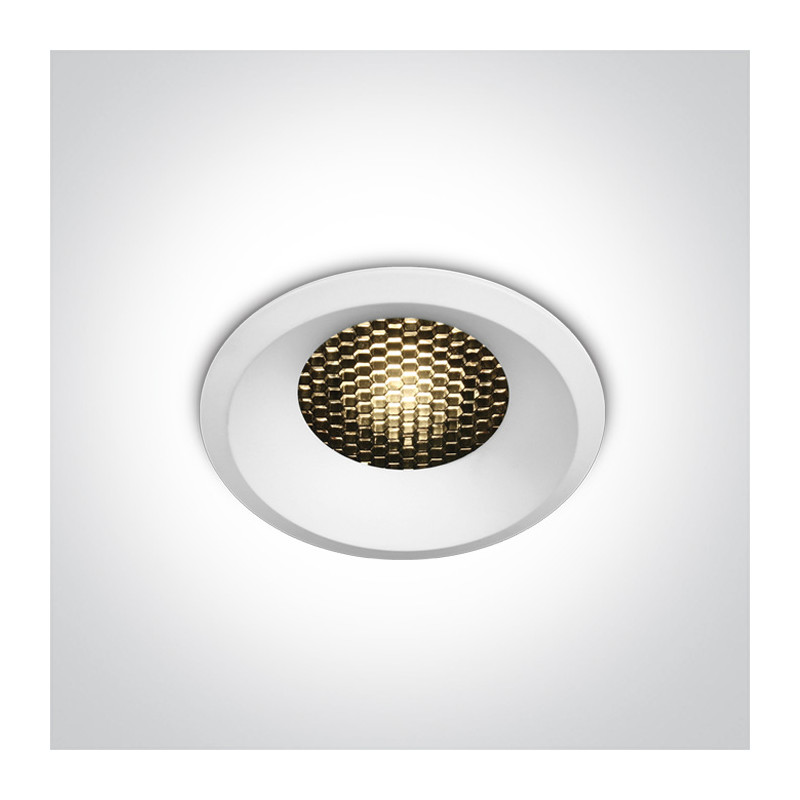 10112DH/W/W biały wpust o struktorze plastra miodu COB LED 3000K 12W dark light wymagany zasilacz 700mA