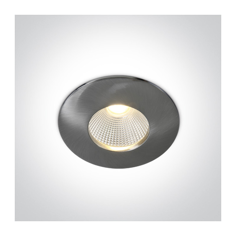 10112P/MC/W wpust w kolorze matowego chromu COB LED IP64 3000K 12W wymagany zasilacz o stałym napięciu 700mA