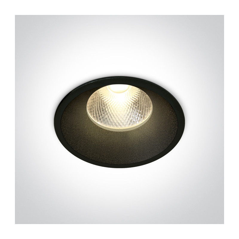 10112TD/B/W czarny wpust z wymienną głowicą LED 3000K 12W dark light zasilacz 300mA w zestawie