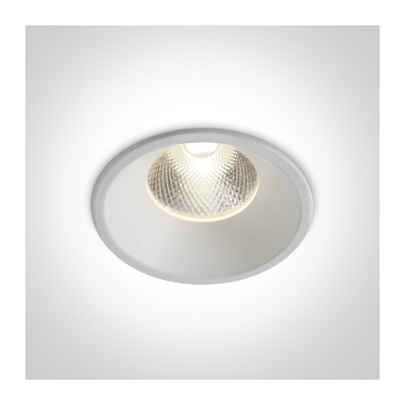 10112TD/W/C biały wpust z wymienną głowicą LED 4000K 12W dark light zasilacz 300mA w zestawie