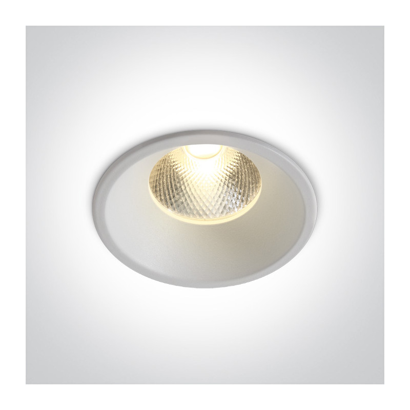 10112TD/W/W biały wpust z wymienną głowicą LED 3000K 12W dark light zasilacz 300mA w zestawie