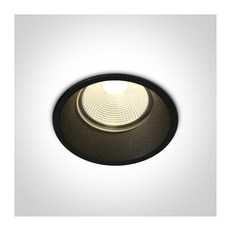 10112TP/B/W czarny wpust COB LED IP44 3000K 12W wymagany zasilacz 700mA