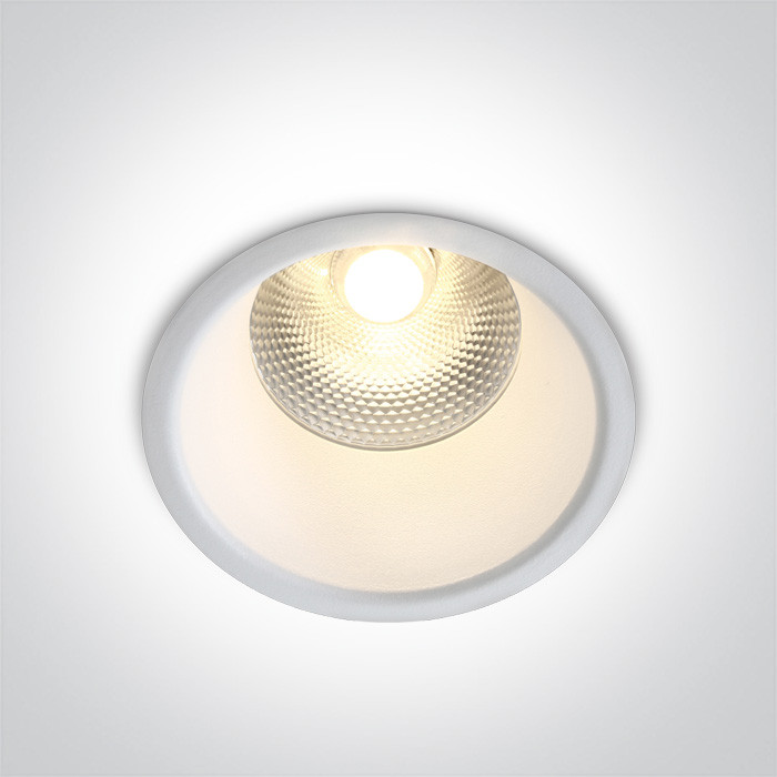 10115FD/W/W biały wpust COB LED 3000K 15W nieściemnialny zasilacz LED w zestawie