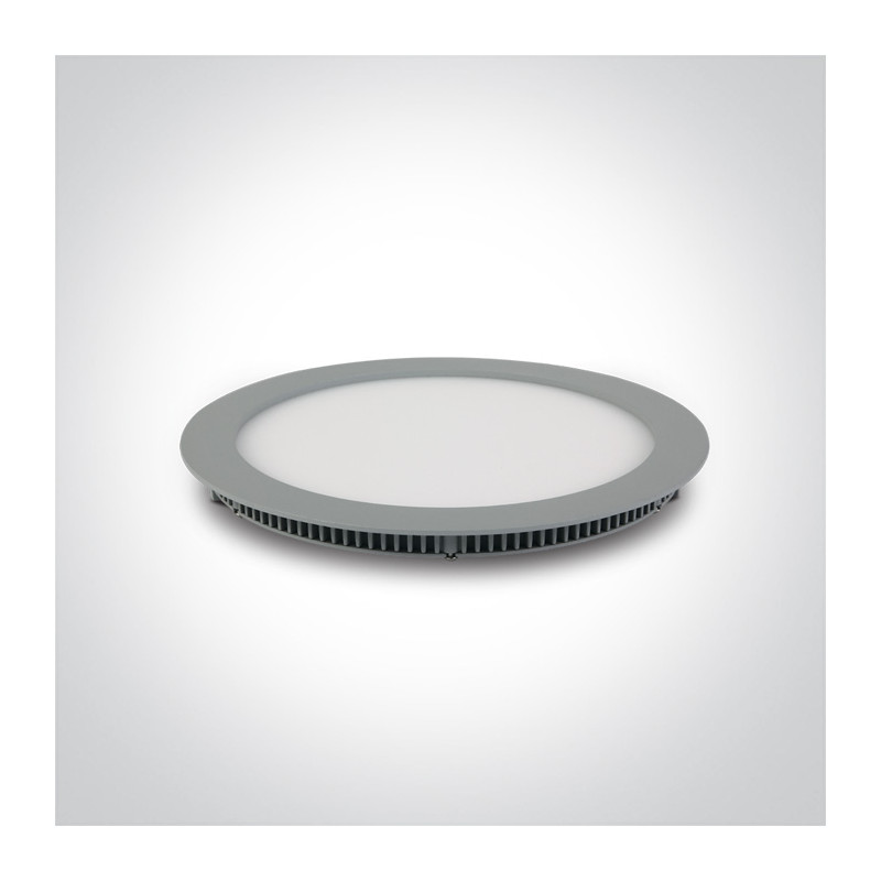 10120F/G/D szary smukły downlight LED IP40 6000K 30W zasilacz 1000mA w zestawie