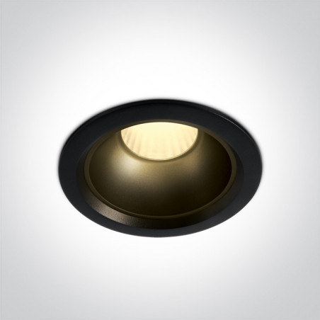 10120Z/B/W czarny wpust LED 3000K 20W dark light + czarny & mosiężny odbłyśnik w komplecie zasilacz 500mA w zestawie