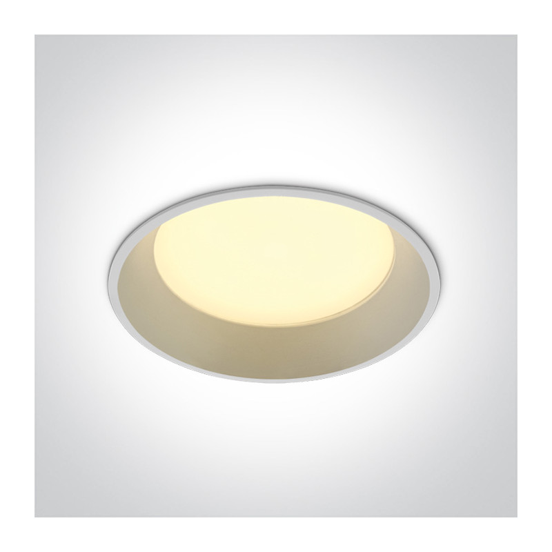 10122D/W/W biała oprawa typu downlight LED 3000K 22W dark light nieściemnialny zasilacz LED 500mA w zestawie