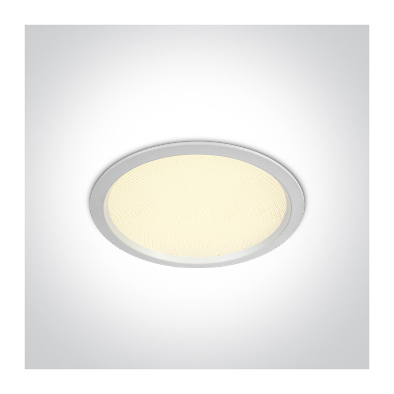 10124U/W/W biały downlight SMD LED UGR19 IP44 3000K 24W zasilacz 500mA w zestawie