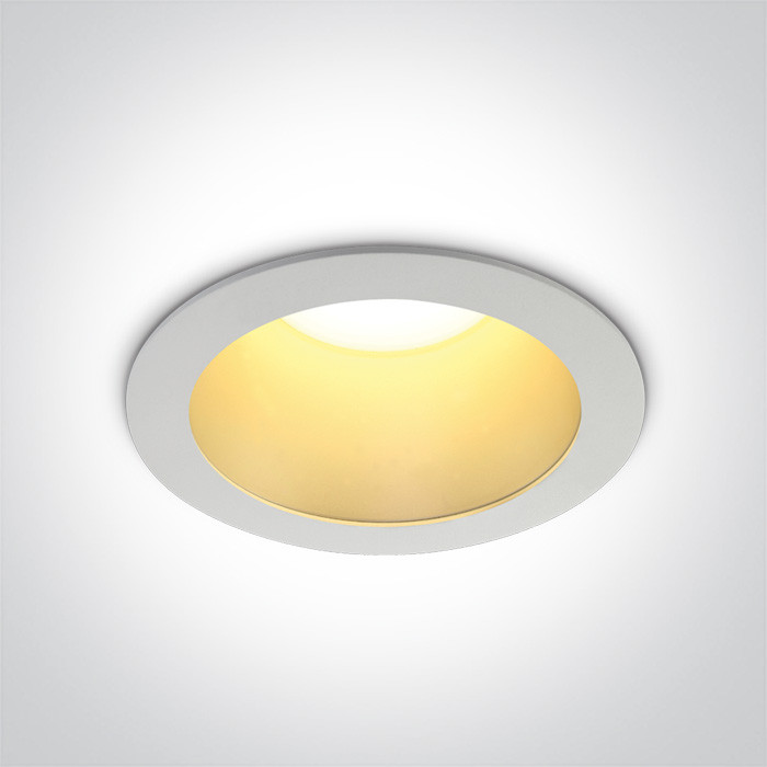10130ED/W/BS/W biały wpuszczany downlight z mosiężnym odbłyśnikiem COB LED 3000K 30W zasilacz 750mA w zestawie