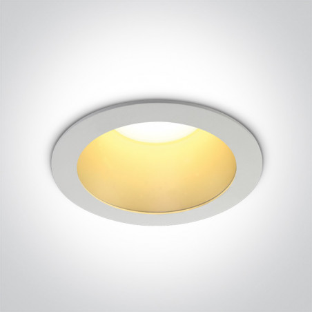 10130ED/W/BS/W biały wpuszczany downlight z mosiężnym odbłyśnikiem COB LED 3000K 30W zasilacz 750mA w zestawie