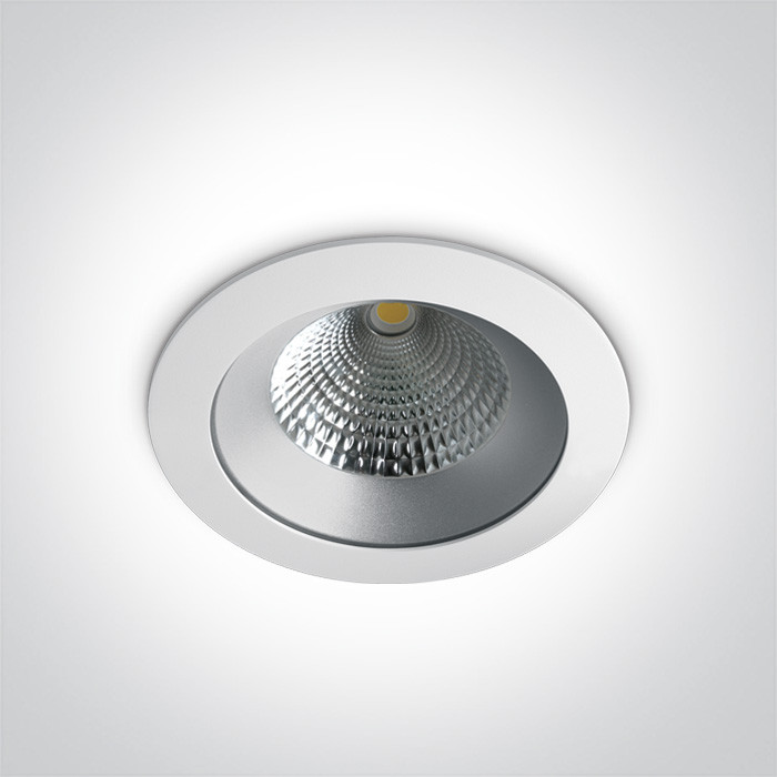 10140P/W/W biała wpuszczana oprawa typu downlight COB LED 3000K 40W semi-dark light zasilacz 1000mA w zestawie