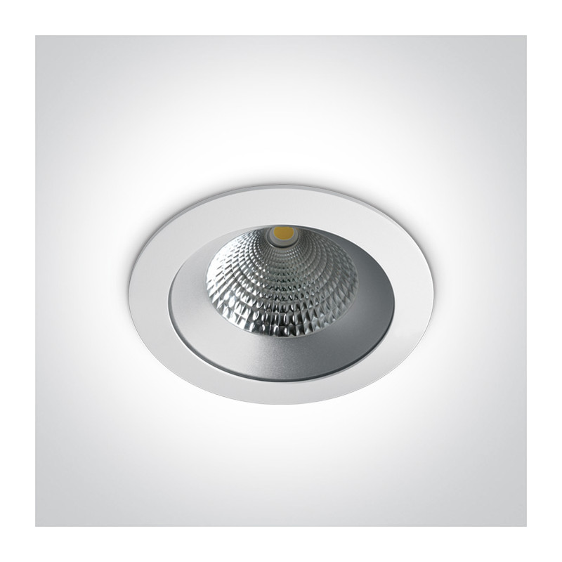 10140P/W/W biała wpuszczana oprawa typu downlight COB LED 3000K 40W semi-dark light zasilacz 1000mA w zestawie