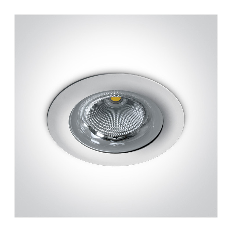 10150G/W/W biały wpuszczany downlight LED IP65 3000K 50W zasilacz 1200mA w komplecie