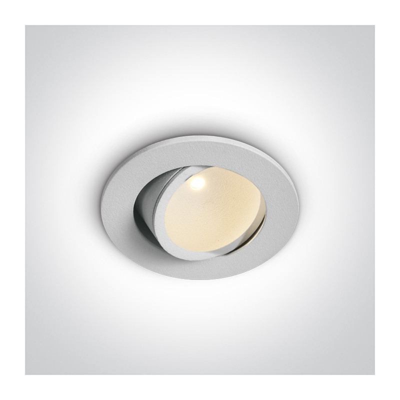 11102/W/W biały wpust LED 3000K 1W wymagany zasilacz 350mA