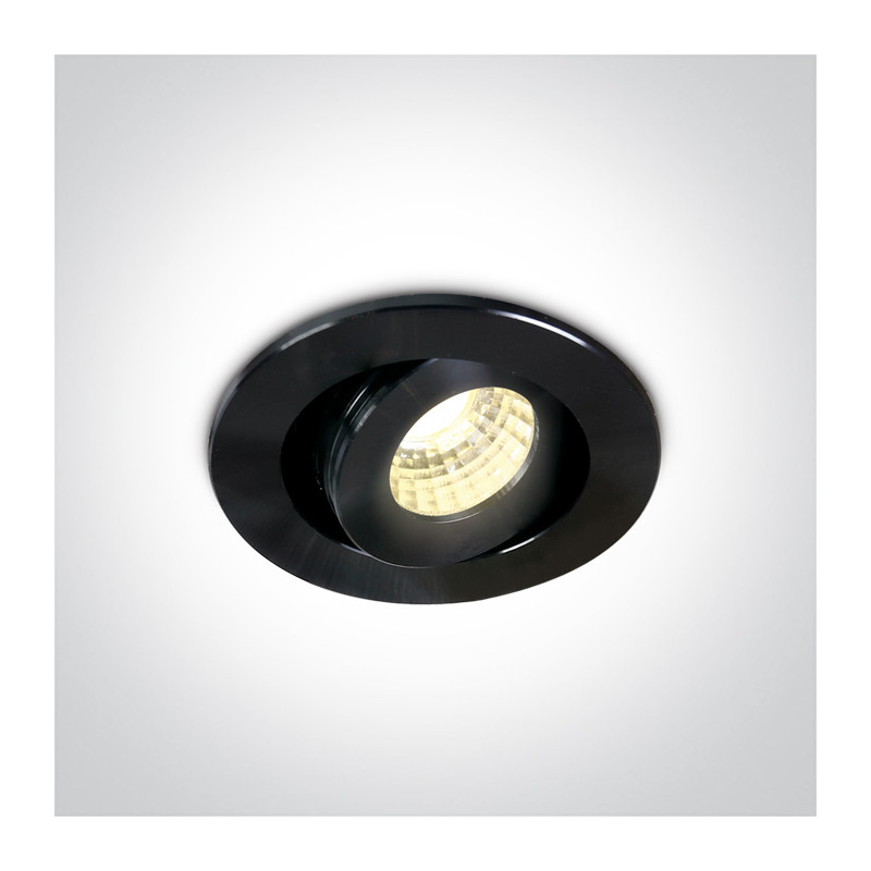 11103B/B/W czarny wpust COB LED 3000K 1W / 3W wymagany zasilacz 350mA / 700mA