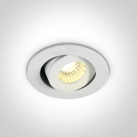 11103B/W/W biały wpust COB LED 3000K 1W / 3W wymagany zasilacz 350mA / 700mA