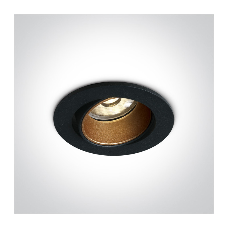 11104K/B/W czarny wpust z wymiennymi pierścieniami (zamówić osobno) COB LED 3000K 4W wymagany zasilacz 350mA / 500mA