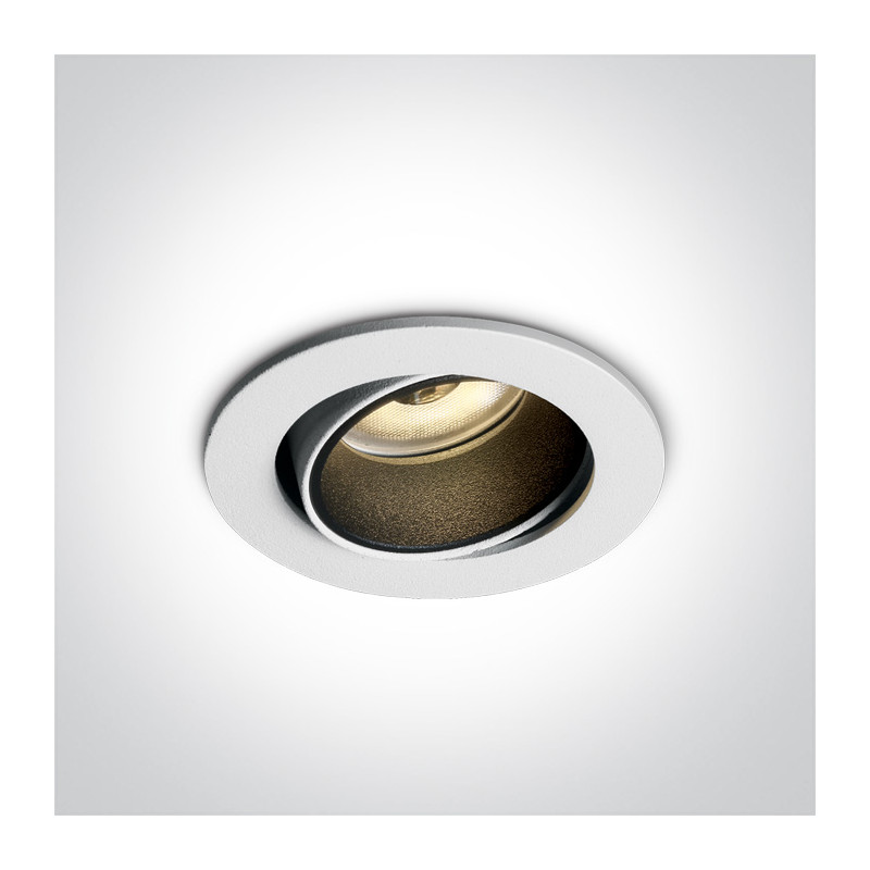 11104K/W/W biały wpust z wymiennymi pierścieniami (zamówić osobno) COB LED 3000K 4W/ wymagany zasilacz 350mA / 500mA