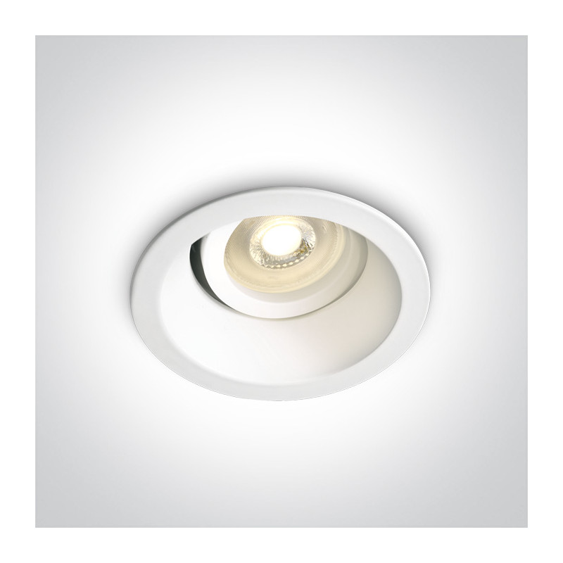 11105D4/W biały wpust z oprawką GU10 MR16 dark light