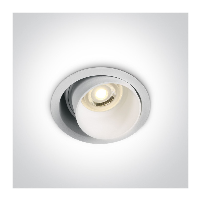 11105D8/W biały wpust z oprawką GU10 MR16 dark light