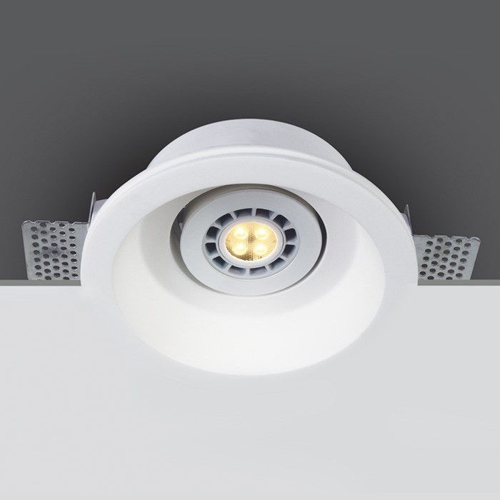 11105GT4 biały wpust z oprawką GU10 MR16 puszka montażowa