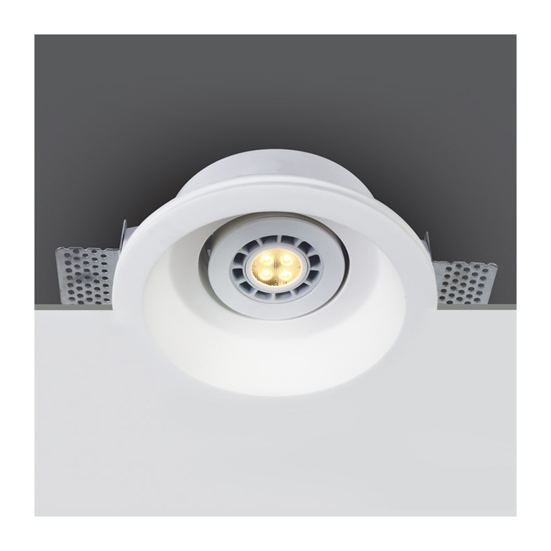 11105GT4 biały wpust z oprawką GU10 MR16 puszka montażowa