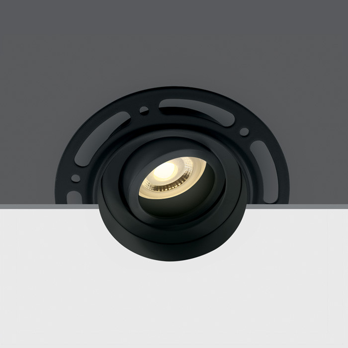 11105TR/B czarny wpust z oprawką GU10 MR16 puszka montażowa
