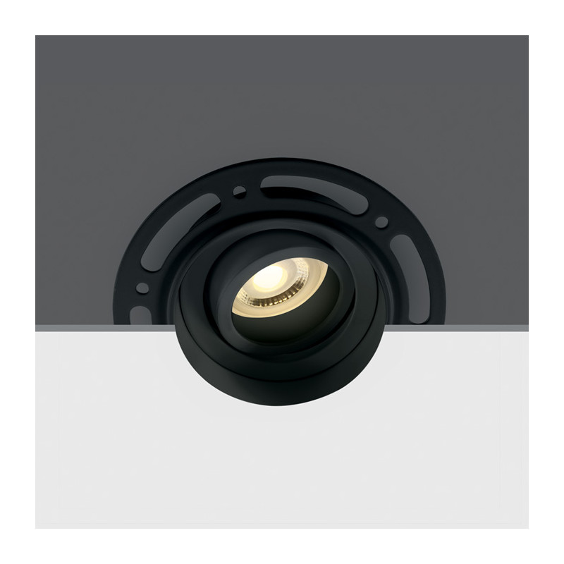 11105TR/B czarny wpust z oprawką GU10 MR16 puszka montażowa