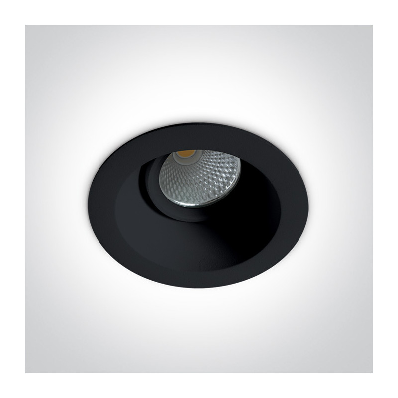 11107FD/B/W czarny wpust COB LED 3000K 7W dark light zasilacz 300mA w zestawie