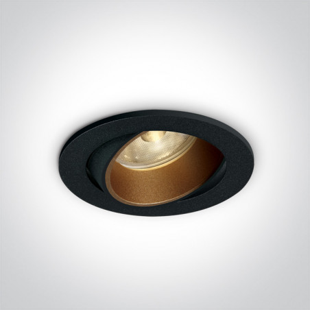 11107K/B/W czarny wpust z wymiennymi pierścieniami (zamówić osobno) COB LED 3000K 7W wymagany zasilacz 700mA