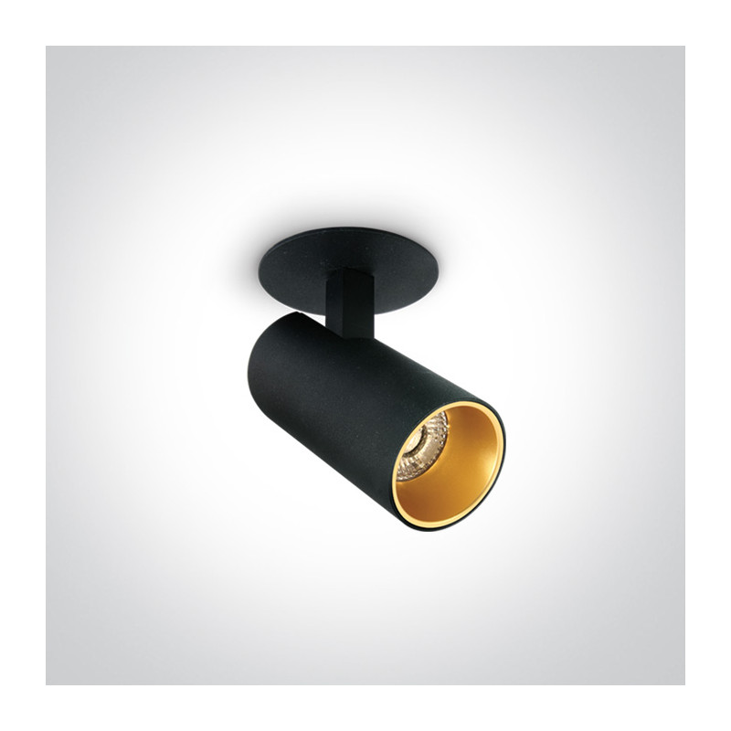 11107RA/B/W czarny wpust COB LED 3000K 7W wymagany zasilacz 700mA